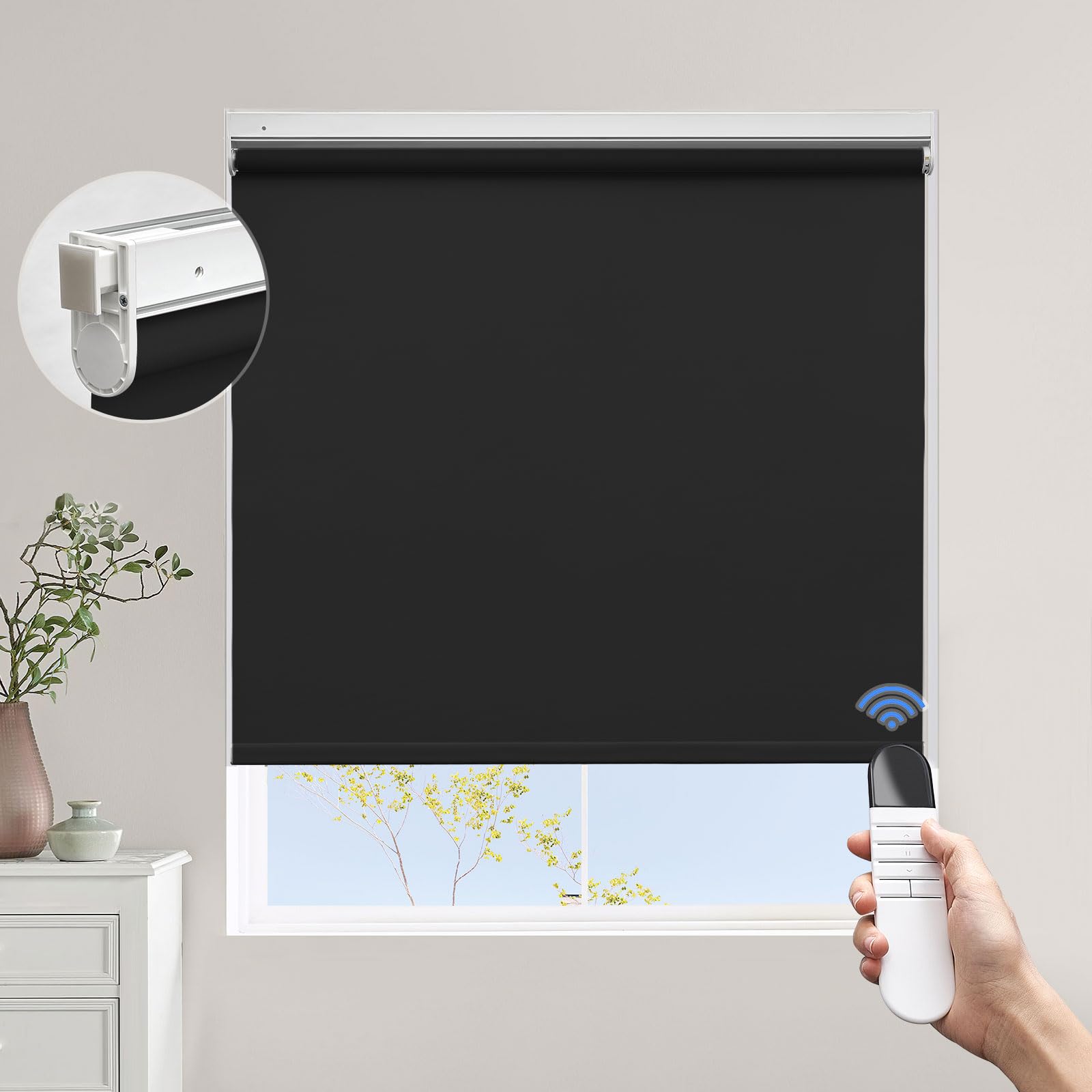 Amazon｜Adliy 電動ロールスクリーン 電動ロールカーテン リモコン 幅